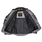 Milwaukee Leather Men's Venture Dark Grey/Black Textile Motorcycle Jacket w/ CE Armor - MPM17032