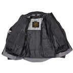 Milwaukee Leather Men's Venture Dark Grey/Black Textile Motorcycle Jacket w/ CE Armor - MPM17032