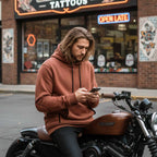 Milwaukee Leather Men's Streetguard Riding Hoodie - Aramid Reinforced with CE Shoulder and Elbow Armor