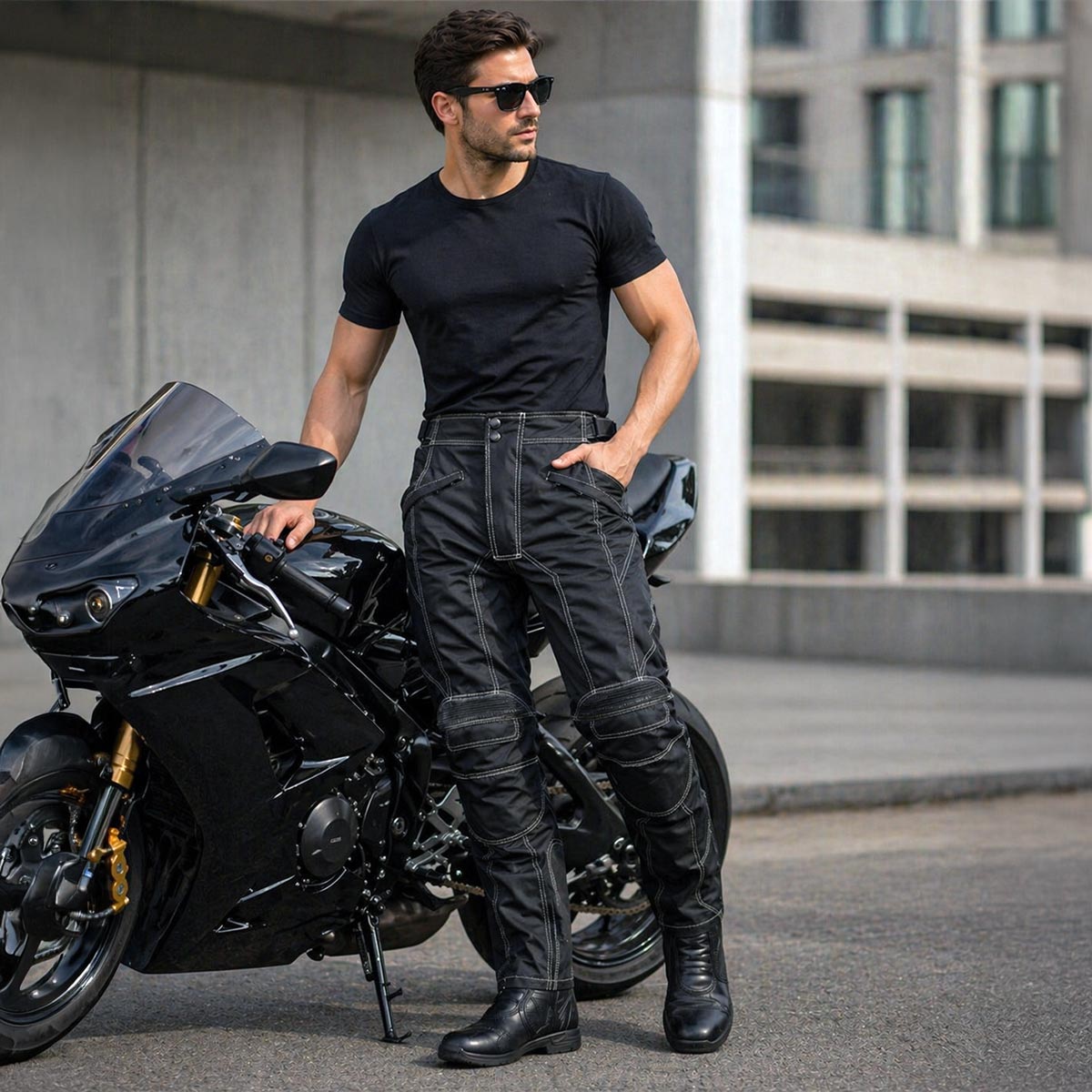 Milwaukee Leather MPM5729 Men's Black Tri-Tex Fabric Motorcycle