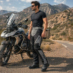 Milwaukee Leather MPM5730 Men's Black and Grey Tri-Tex Fabric Motorcycle Rider Pants w/ CE Armor Protection