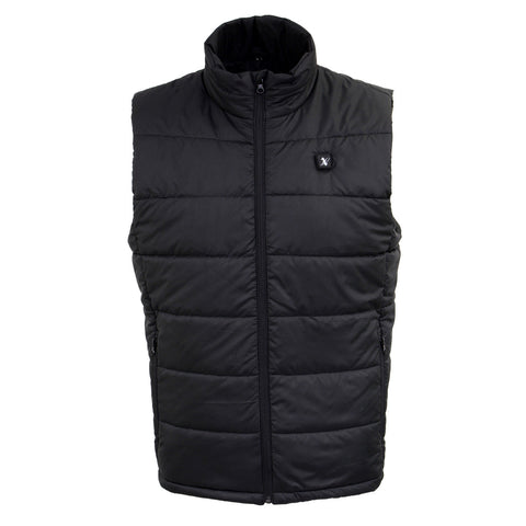 Nexgen Heat Men's NXM3301SET Puffer Black Heated Winter Vest for Outdoor Activities w/ Battery