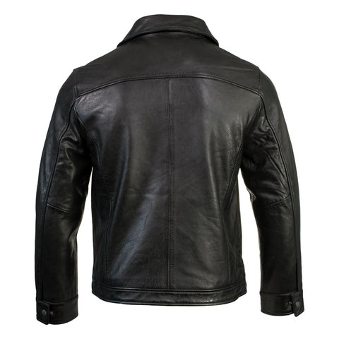 Boston Harbour 2.0 Men's Black New Zealand Lamb Leather Fashion Car Coat Jacket