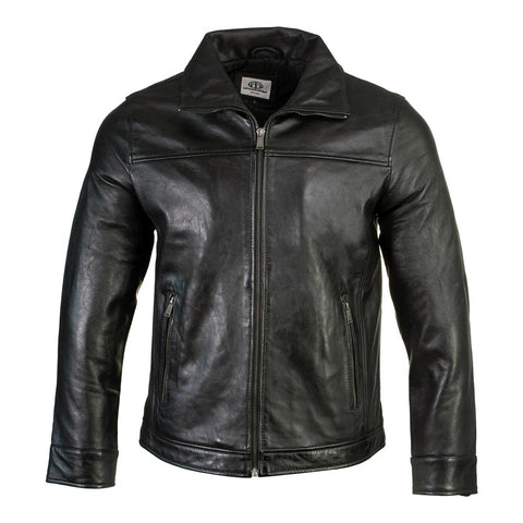 Boston Harbour 2.0 Men's Black New Zealand Lamb Leather Fashion Car Coat Jacket