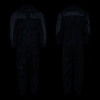 NexGen Men's SH2049 Black and Grey Hooded Water Proof Armored Rain Suit