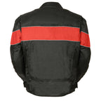 NexGen Men’s SH212104 Black and Red Nylon Racer Jacket