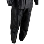 NexGen SH2225 Men's Black Waterproof Rain Suit with Reflective Piping