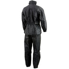 NexGen SH2225 Men's Black Waterproof Rain Suit with Reflective Piping