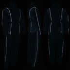 NexGen SH222503 Women's Motorcycle-Outdoors Black and Grey Hooded Water Proof Rain Suit