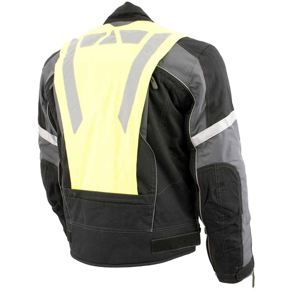 Nexgen Riding Jacket NexGen SH2325 Men's Armored Two in One Textile and Mesh Racing Jacket ...
