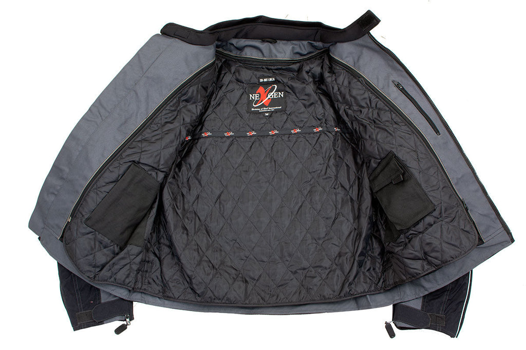 Nexgen Riding Jacket NexGen SH2325 Men's Armored Two in One Textile and Mesh Racing Jacket ...