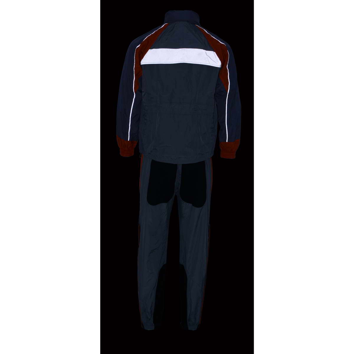 Milwaukee Leather SH2346SGO Men's Gray and Orange Water Resistant Rain Suit with Reflective Piping