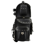 Milwaukee Leather SH660 Large Black  2-Piece PVC Motorcycle Touring Pack