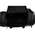 Milwaukee Leather SH694 Large Black Textile and PVC Duffel Style Motorcycle Rack Bag