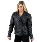 Milwaukee Leather ML7023 Women's 'Braided' Black Leather Jacket with Studs