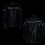 Milwaukee Leather SH8011 Women's Black Leather Sporty Scooter Crossover Biker  Jacket