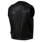 Milwaukee Leather USA MADE MLVSM5006 Men's Black Classic Western Premium Motorcycle Rider Leather Vest