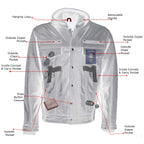 Milwaukee Leather Men's Leather Shirt Jacket with Removable Hoodie and Patch Access - MLM1614