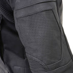 Milwaukee Leather LKM17014 Men's Matte Black Premium Leather Protective Motorcycle Racing Style Biker Jacket w/ CE Armor