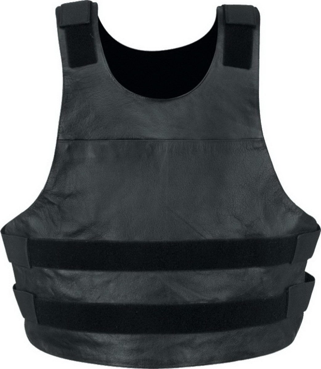 Milwaukee Leather SH1367 Men's Black Leather Swat Style Rider Vest w/ Plain Back Panel for Club Patches