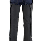 Milwaukee Leather LKM5717 Men's Flat Black Premium Leather Motorcycle Rider Biker Chaps w/ Jean Pockets
