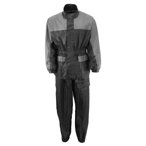 NexGen Ladies XS5031 Grey and Black Water Proof Rain Suit with Cinch S