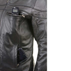 Milwaukee Leather LKL27008 Women's Premium Black Leather Motorcycle Rider Jacket with CE Armor Protection