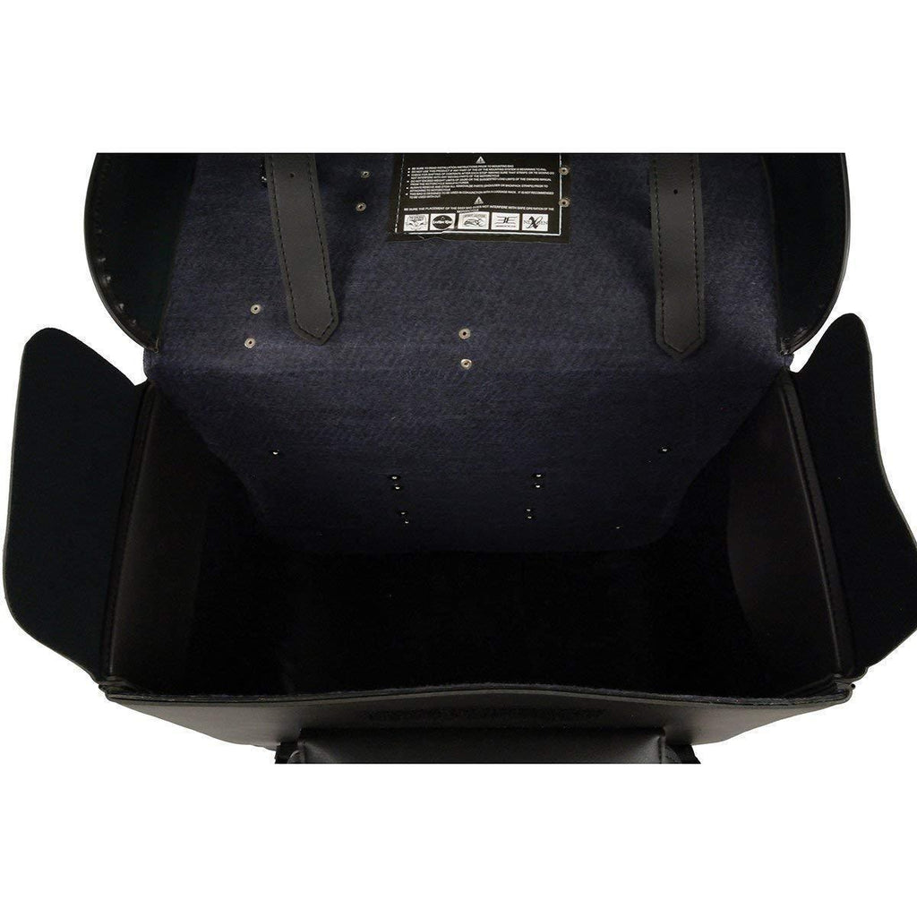 Milwaukee Leather SH538 Black Large PVC Deluxe Water Resistant Motorcycle Touring Sissy Bar Bag Pack