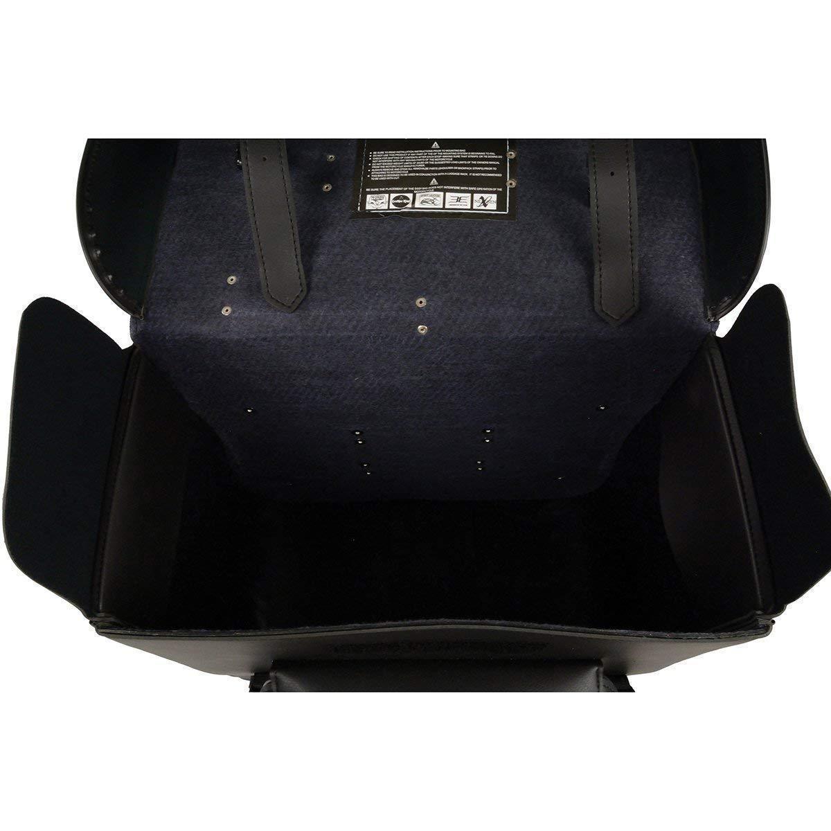 Milwaukee Leather SH538 Black Large PVC Deluxe Water Resistant Motorcycle Touring Sissy Bar Bag Pack