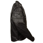 Milwaukee Leather MPM1730 Men's Black Textile Jacket with Reflective Skulls and Gun Pocket with Gun Pockets - Milwaukee Leather Mens Textile Jackets