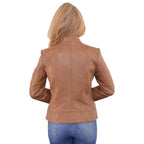 Milwaukee Leather SFL2860 Saddle Women's Zip Front Stand Up Collar Leather Jacket - Milwaukee Leather Womens Leather Jackets