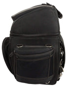 Milwaukee Leather SH682-Black Medium Motorcycle Textile Sissy Bar Travel Bag