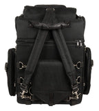 Milwaukee Leather X-689-Bag Large Textile Black Waterproof Touring Motorcycle Bar Back Pack - Black