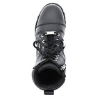 Hot Leathers BTL1010 Ladies 7-inch-Tall Zip-Up/Lace-Up Studded Boots