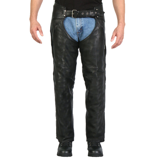 Lined on sale leather chaps