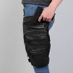 Hot Leathers CPL1001 Black Clip Pouch Leather Thigh Bag