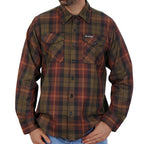 Hot Leathers Men's 'Burnline' Multi/Color Cotton Flannel Shirt - Button Front - Riding/Casual/ Work Wear - FLM2040
