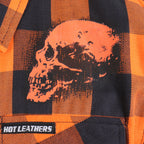 Hot Leathers FLM2108 Men's 'Ancient Skull' Flannel Long Sleeve Shirt