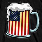 Hot Leathers GMD1496 Men's Beer Mug Flag T-Shirt