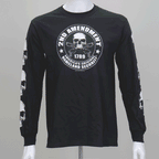 Hot Leathers GMD2158 Mens '2nd Amendment America's Original Homeland Security' Long Sleeve Black T-Shirt
