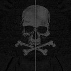 Hot Leathers GMZ4305 Men’s ‘Skull and Crossbones’ Black Hoodie with Zipper Closure