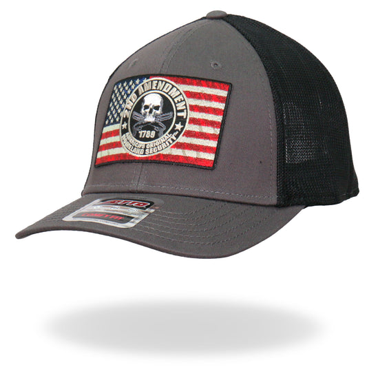 Hot Leathers GSH1022 2nd Amendment Flag Trucker Hat