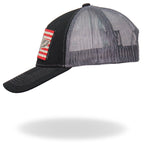 Hot Leathers GSH1031 Flying Wheel Flag Trucker Hat