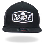 Hot Leathers GSH2018 Skull Bolts Snapback Hat