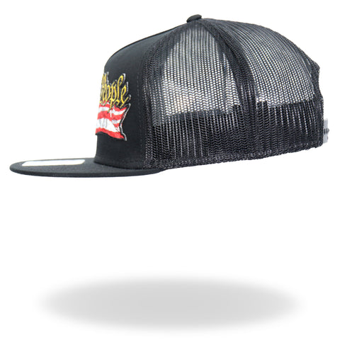 Hot Leathers We The People Snap Back Flat Brim Hat GSH2043