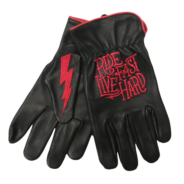 小物 DEVOA Glove Type Deer Leather GLV DEERSKIN DRIVER BOLT BLK – Hot Leathers