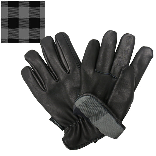 Hot Leathers Plain Black Mechanics Gloves Size Xs