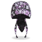 Hot Leathers Sugar Skull Lightweight Headwrap HWH1078