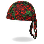 Hot Leathers Roses Lightweight Headwrap HWH1119