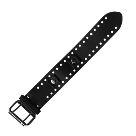 Hot Leathers WTB1012 Black Leather Watch Band with Silver Rivets